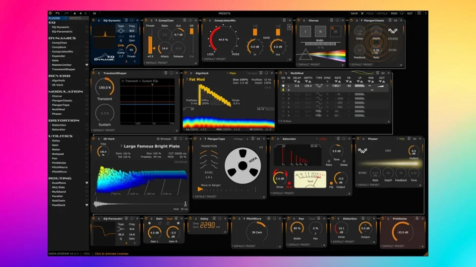 HOFA Free SYSTEM Plugin Bundle - Over 30 Usable Free Plugins In